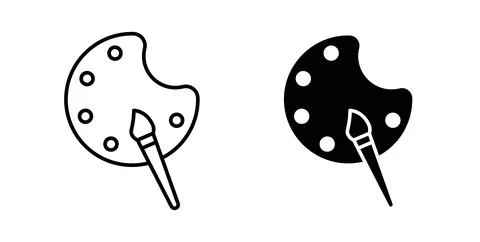Paint icon symbol. Flat Vector illustration Stock Illustration