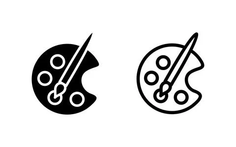 Paint icon vector illustration. paint brush sign and symbol. paint roller i.. Stock Illustration