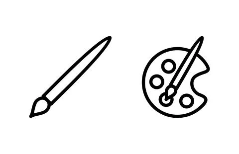 Paint icon vector illustration. paint brush sign and symbol. paint roller i.. Stock Illustration