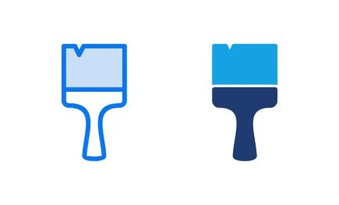 Paint icon vector illustration. paint brush sign and symbol. paint roller i.. Stock Illustration