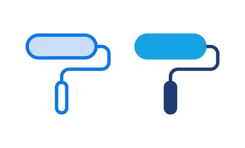 Paint icon vector illustration. paint brush sign and symbol. paint roller i.. Stock Illustration