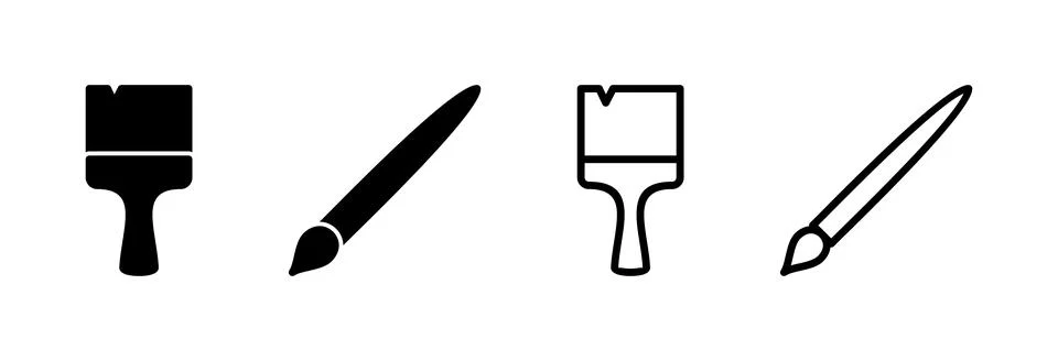 Paint icon vector illustration. paint brush sign and symbol. paint roller i.. Illustration