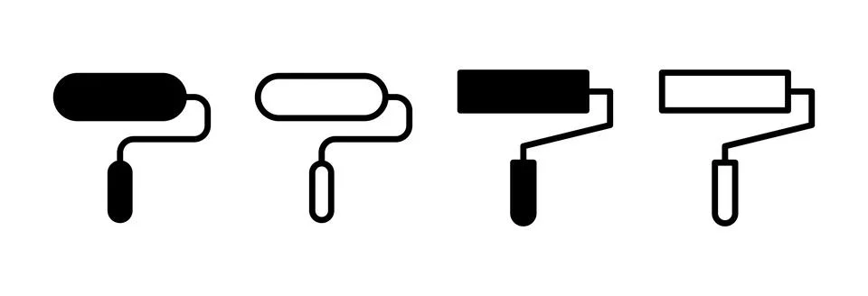 Paint icon vector illustration. paint brush sign and symbol. paint roller i.. 스톡 일러스트
