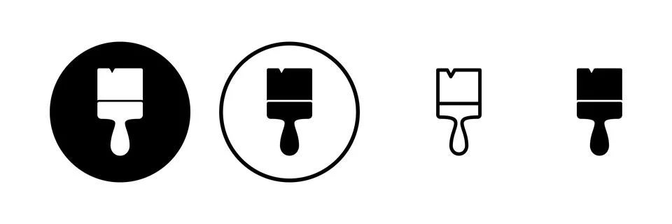 Paint icon vector illustration. paint brush sign and symbol. paint roller i.. Stock Illustration