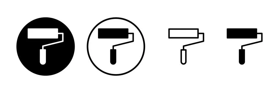 Paint icon vector illustration. paint brush sign and symbol. paint roller i.. Stock Illustration