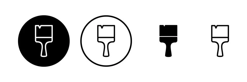 Paint icon vector illustration. paint brush sign and symbol. paint roller i.. Stock Illustration