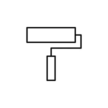 Paint icon vector. paint brush icon vector. paint roller icon vector Stock Illustration