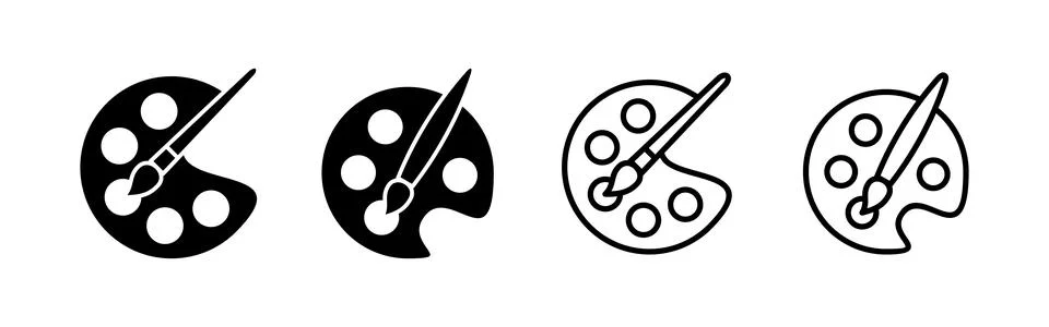Paint icon vector. paint brush sign and symbol. paint roller icon vector Stock Illustration