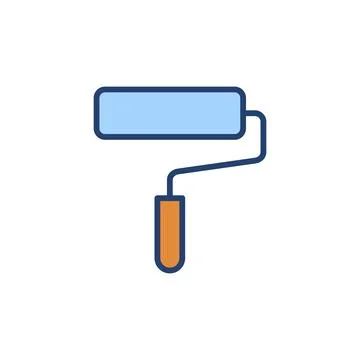 Paint icon vector. paint brush sign and symbol. paint roller icon vector Stock Illustration