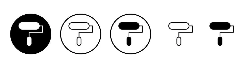 Paint icon vector. paint brush sign and symbol. paint roller icon vector Illustration