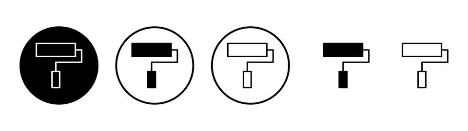Paint icon vector. paint brush sign and symbol. paint roller icon vector Illustration