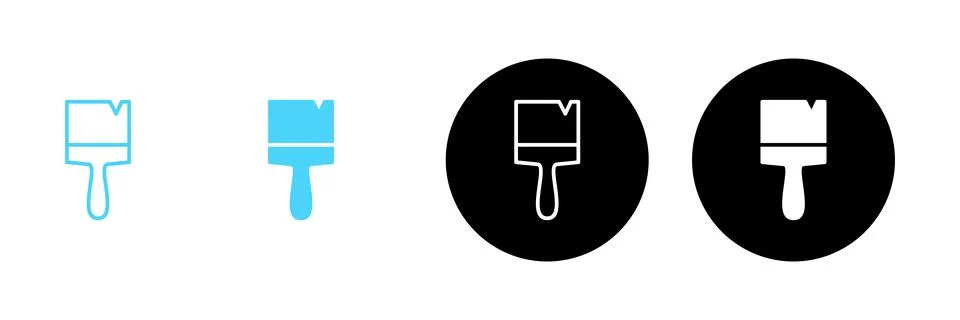 Paint icon vector. paint brush sign and symbol. paint roller icon vector Illustrazione stock