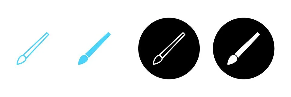 Paint icon vector. paint brush sign and symbol. paint roller icon vector Stock Illustration