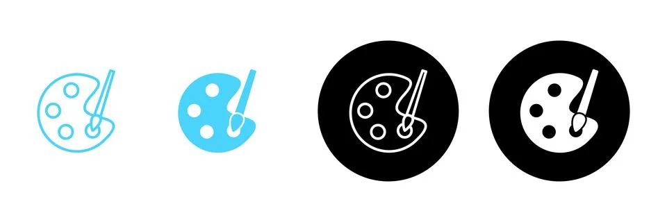 Paint icon vector. paint brush sign and symbol. paint roller icon vector Stock Illustration