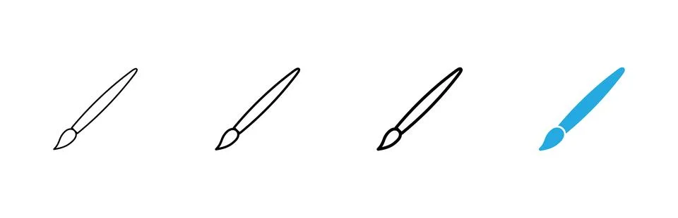 Paint icon vector. paint brush sign and symbol. paint roller icon vector Stock Illustration