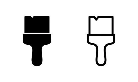 Paint icon vector. paint brush icon. paint roller icon vector Stock Illustration