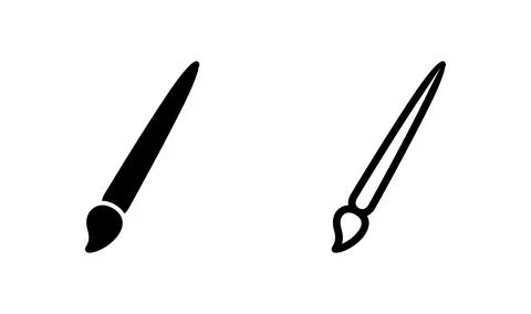 Paint icon vector. paint brush icon. paint roller icon vector Stock Illustration