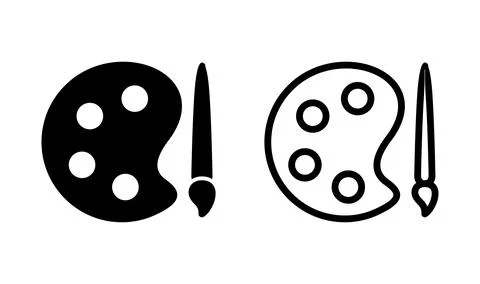 Paint icon vector. paint brush icon. paint roller icon vector Stock Illustration