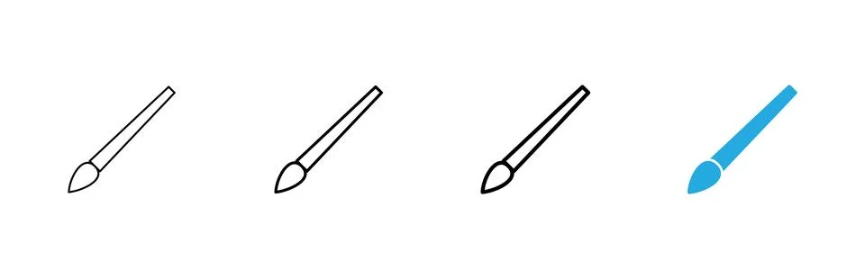 Paint icon vector. paint brush sign and symbol. paint roller icon vector Stock Illustration