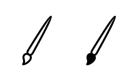 Paint icon vector. paint brush icon. paint roller icon vector Stock Illustration