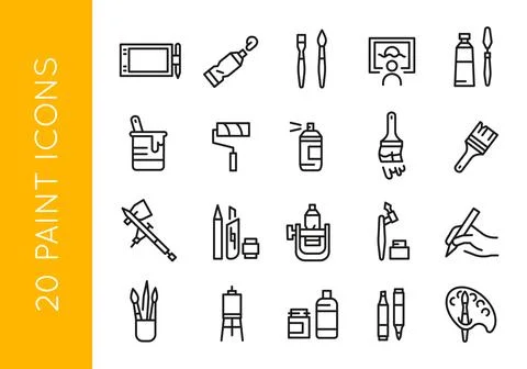 Paint Icons Stock Illustration