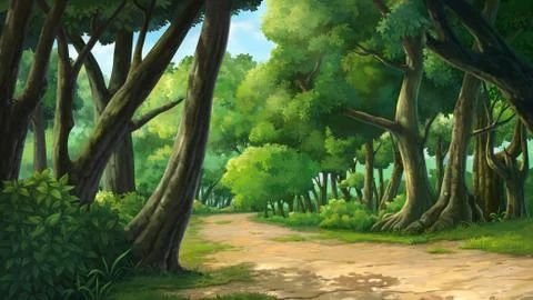 Paint illustrations in the wild and natural Stock Illustration