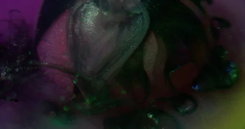 Paint leak blur sparkling flow color blob sphere Stock Footage 323007144