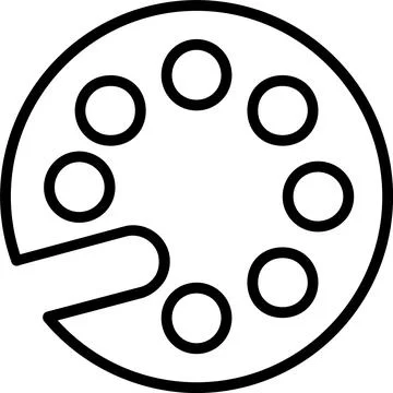 Paint Line Icon Design Stock Illustration
