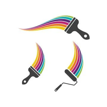 Paint Logo Template vector icon Illustration