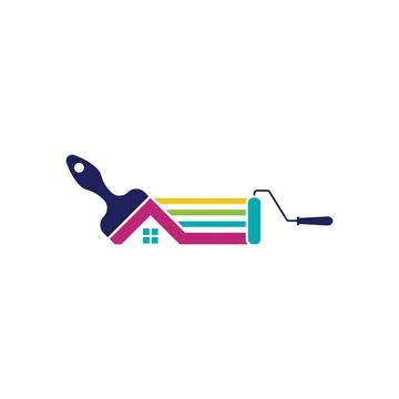 Paint Logo Template vector icon Illustration