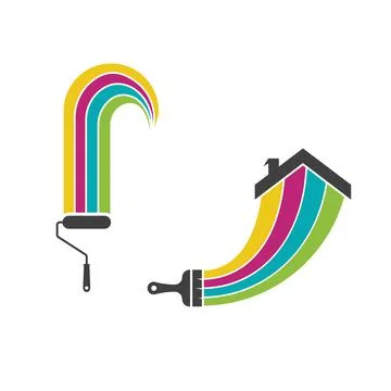 Paint Logo Template vector icon Stock-Illustration