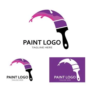 Paint Logo Template vector icon Illustration