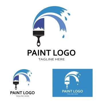 Paint Logo Template vector icon Stock Illustration