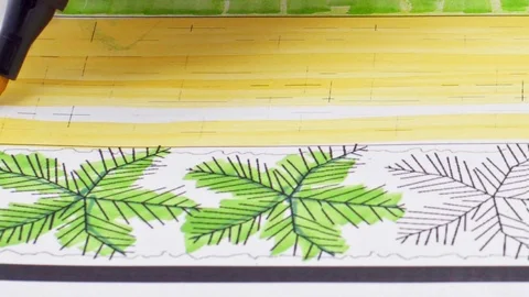 Paint Marker on backyard garden design plan 스톡 동영상 109525615