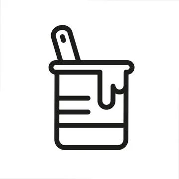 Paint in a mason jar Stock Illustration