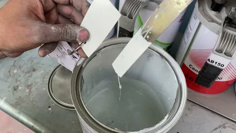 Paint matching with card, auto colour matching, paint mixing Vídeos de archivo 220151827