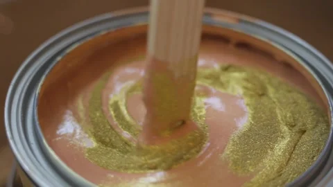 Paint mixed with metal flake trippy gelatin effect .mov Stock Footage 342082795