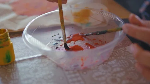 Paint mixing Stock Footage 94911731