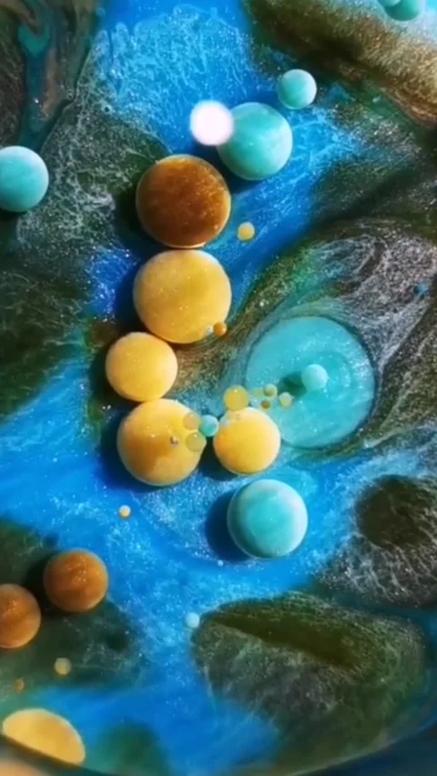 Paint Molecules Interacting Stock Footage