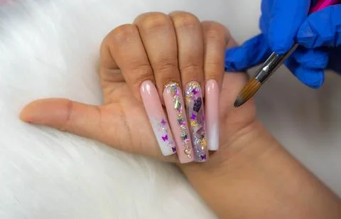 Paint nails Stock Photos