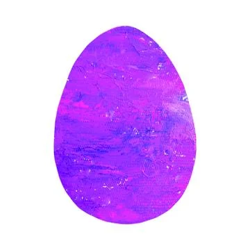 Paint oil abstract egg. Easter elements, backgrounds and textures. Isolated,  Stock Illustration