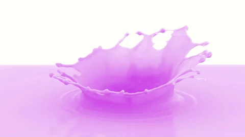 Paint or nail polish drop falling in slow motion in pink paint Stock Footage 59737948