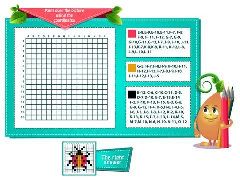 Paint over the picture coordinates Stock Illustration