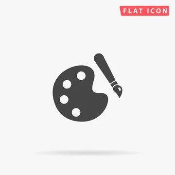Paint Palette flat vector icon Stock Illustration
