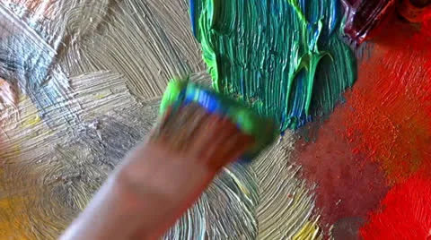 Paint palette Stock Footage 24242878