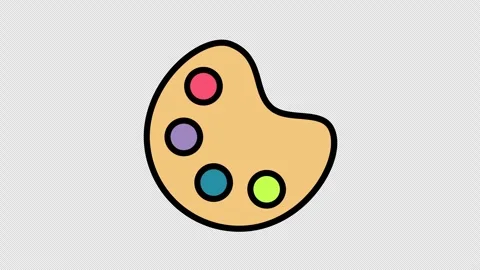Paint palette Stock Footage 333831773