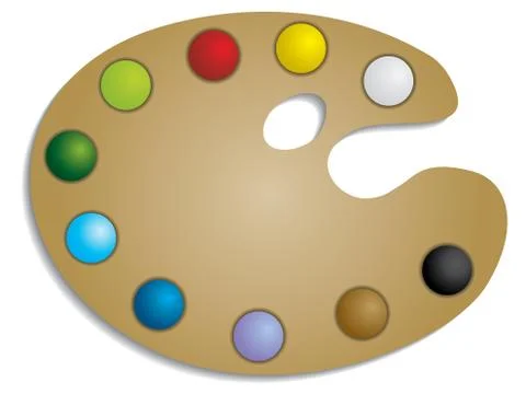 Paint palette Stock Illustration