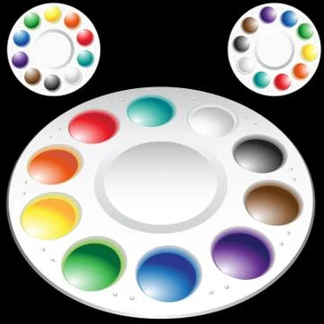 Paint palette Stock Illustration
