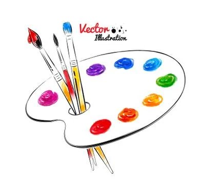 Paint palette Stock Illustration