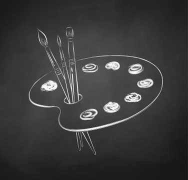 Paint palette Stock Illustration